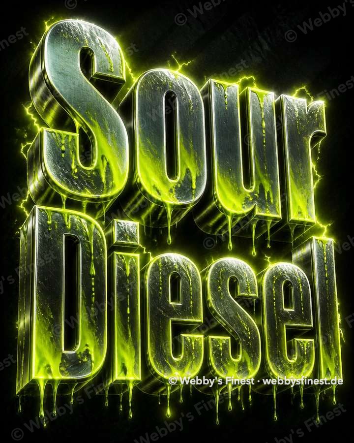 Sour Diesel Schriftzug-Artwork